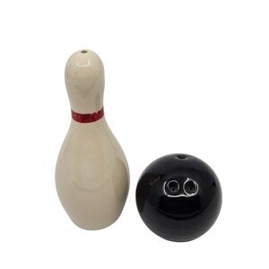 Vintage Bowling Ball & Pin Salt & Pepper Shaker Set
